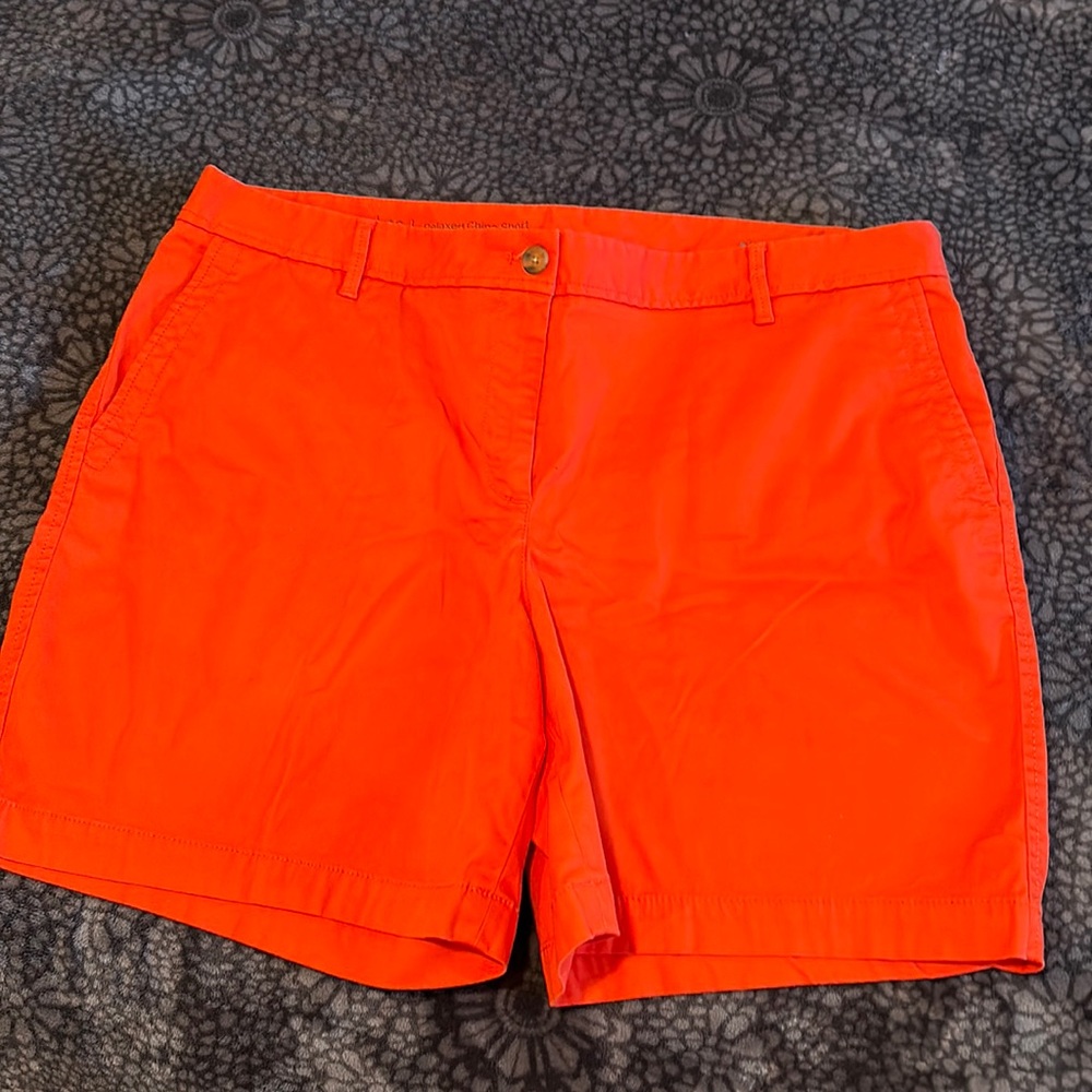 Talbots size 16 Relaxed Chino Shorts Dark Coral 6” inseam